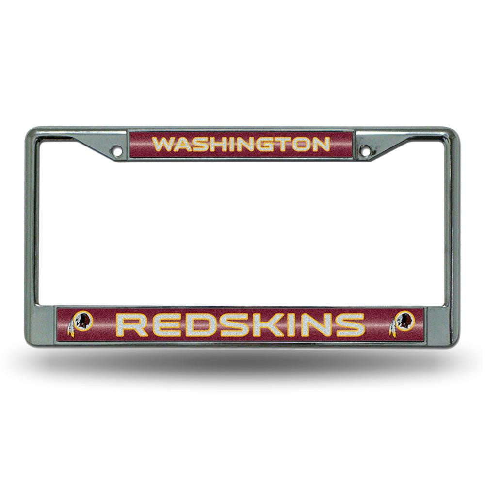 Washington Redskins NFL Bling Glitter Chrome License Plate Frame