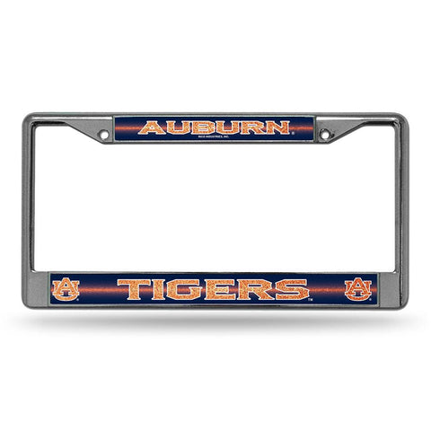 Auburn Tigers NCAA Bling Glitter Chrome License Plate Frame