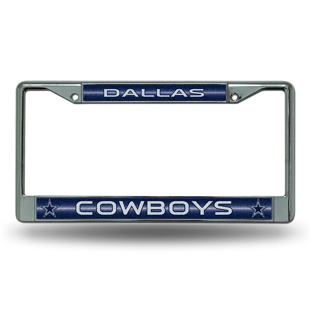 Dallas Cowboys NFL Bling Glitter Chrome License Plate Frame