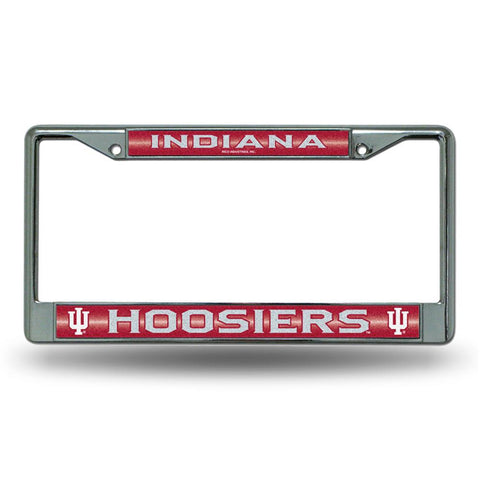 Indiana Hoosiers NCAA Bling Glitter Chrome License Plate Frame