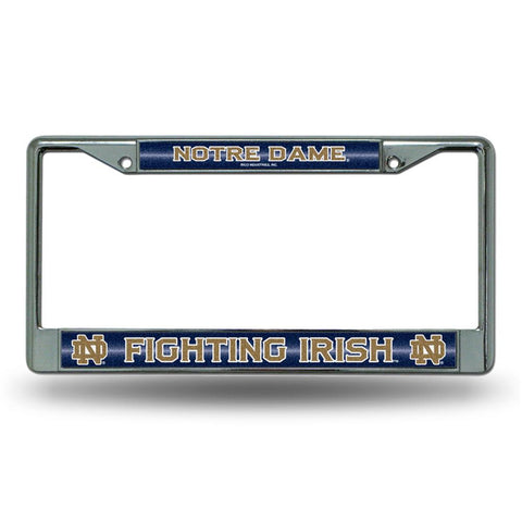 Notre Dame Fighting Irish NCAA Bling Glitter Chrome License Plate Frame