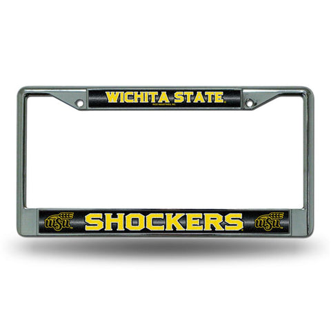 Wichita State Shockers NCAA Bling Glitter Chrome License Plate Frame