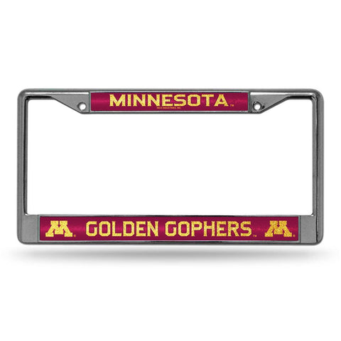 Minnesota Golden Gophers NCAA Bling Glitter Chrome License Plate Frame