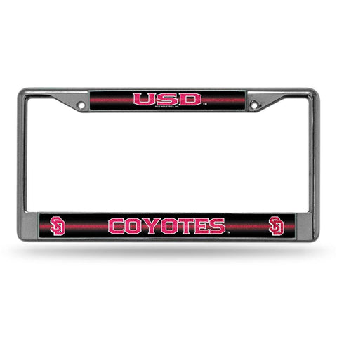 South Dakota Coyotes NCAA Bling Glitter Chrome License Plate Frame