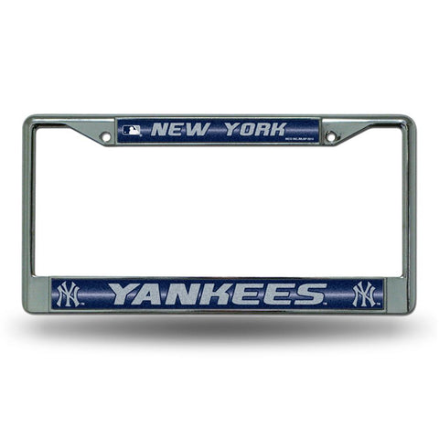 New York Yankees MLB Bling Glitter Chrome License Plate Frame