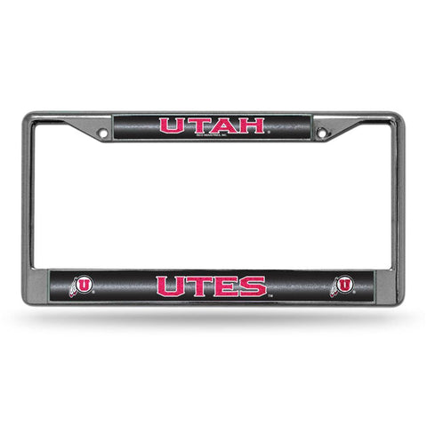 Utah Utes NCAA Bling Glitter Chrome License Plate Frame