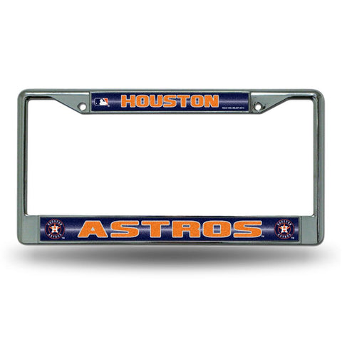 Houston Astros MLB Bling Glitter Chrome License Plate Frame