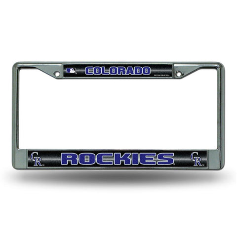 Colorado Rockies MLB Bling Glitter Chrome License Plate Frame