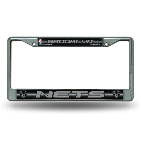 New Jersey Nets NBA Bling Glitter Chrome License Plate Frame