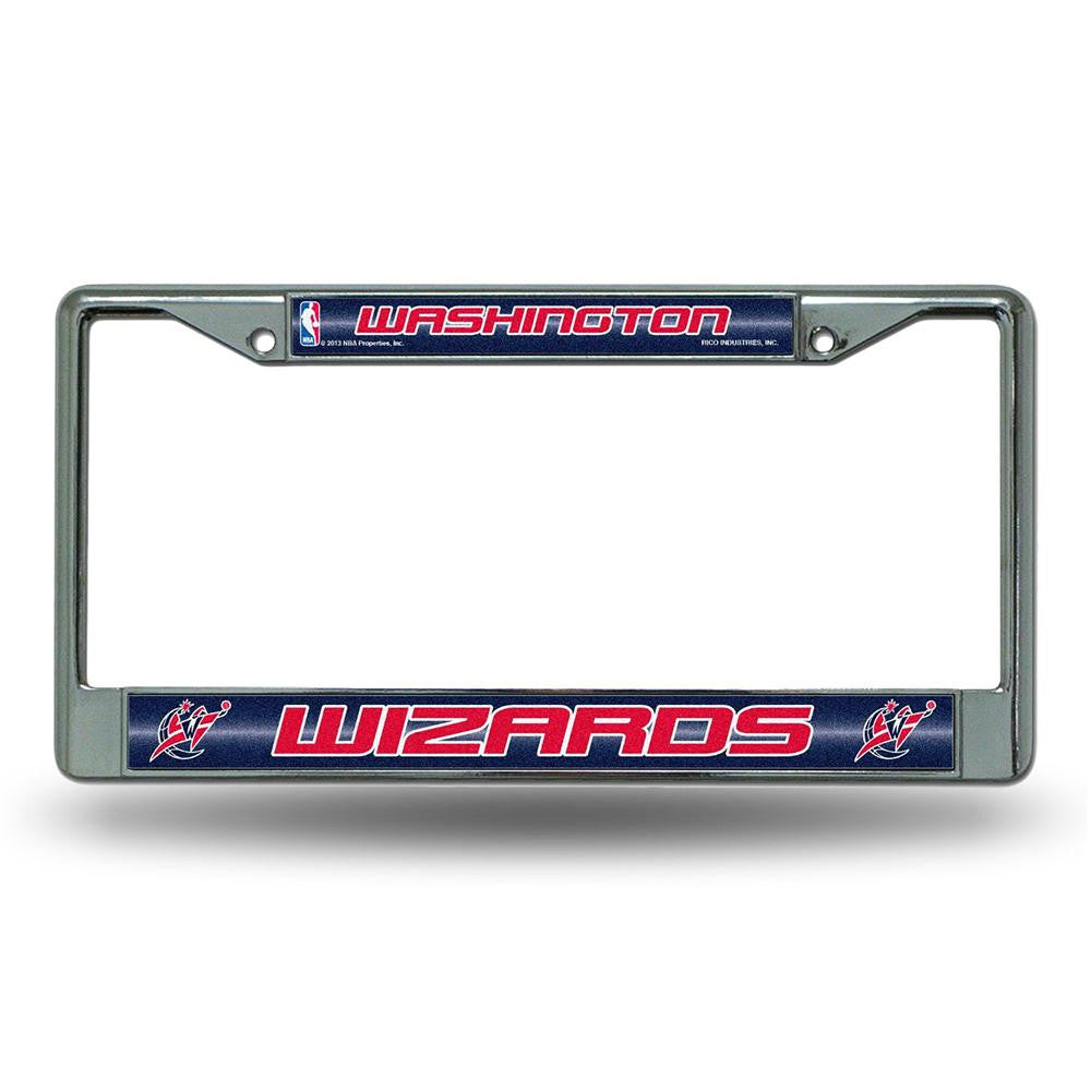 Washington Wizards NBA Bling Glitter Chrome License Plate Frame