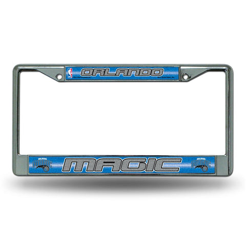 Orlando Magic NBA Bling Glitter Chrome License Plate Frame