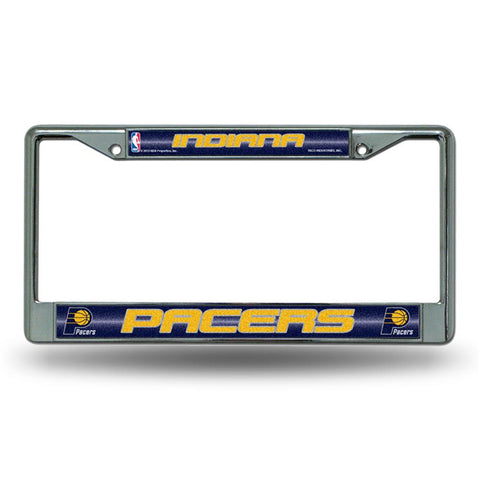 Indiana Pacers NBA Bling Glitter Chrome License Plate Frame