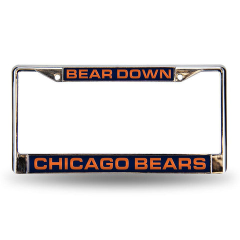 Chicago Bears NFL Laser Chrome License Plate Frame