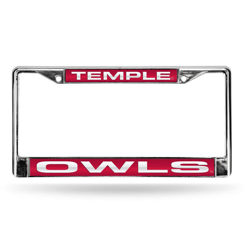 Temple Owls NCAA Laser Chrome Frame