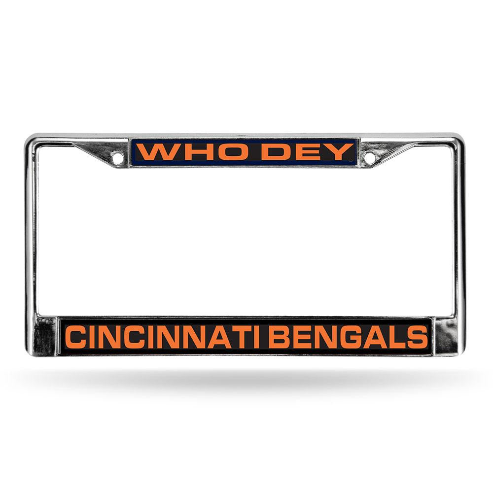 Cincinnati Bengals NFL Chrome Laser Cut License Plate Frame