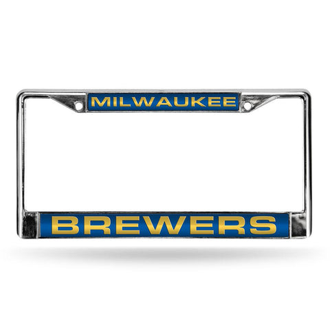 Milwaukee Brewers MLB Laser Chrome Frame