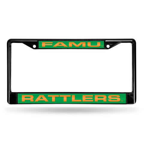 Florida A&M Rattlers NCAA Black Chrome Laser Cut License Plate Frame