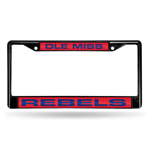 Mississippi Rebels NCAA Laser Cut Black License Plate Frame