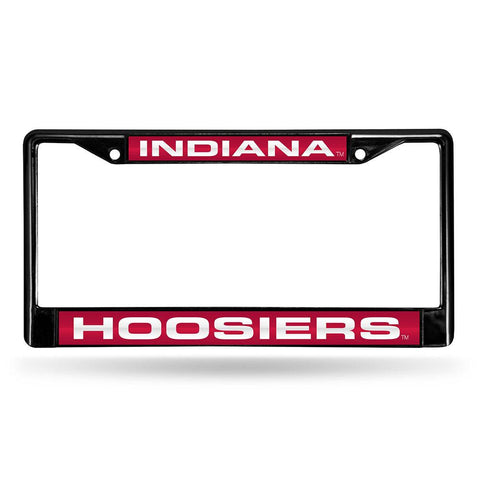 Indiana Hoosiers NCAA Black Chrome Laser Cut License Plate Frame