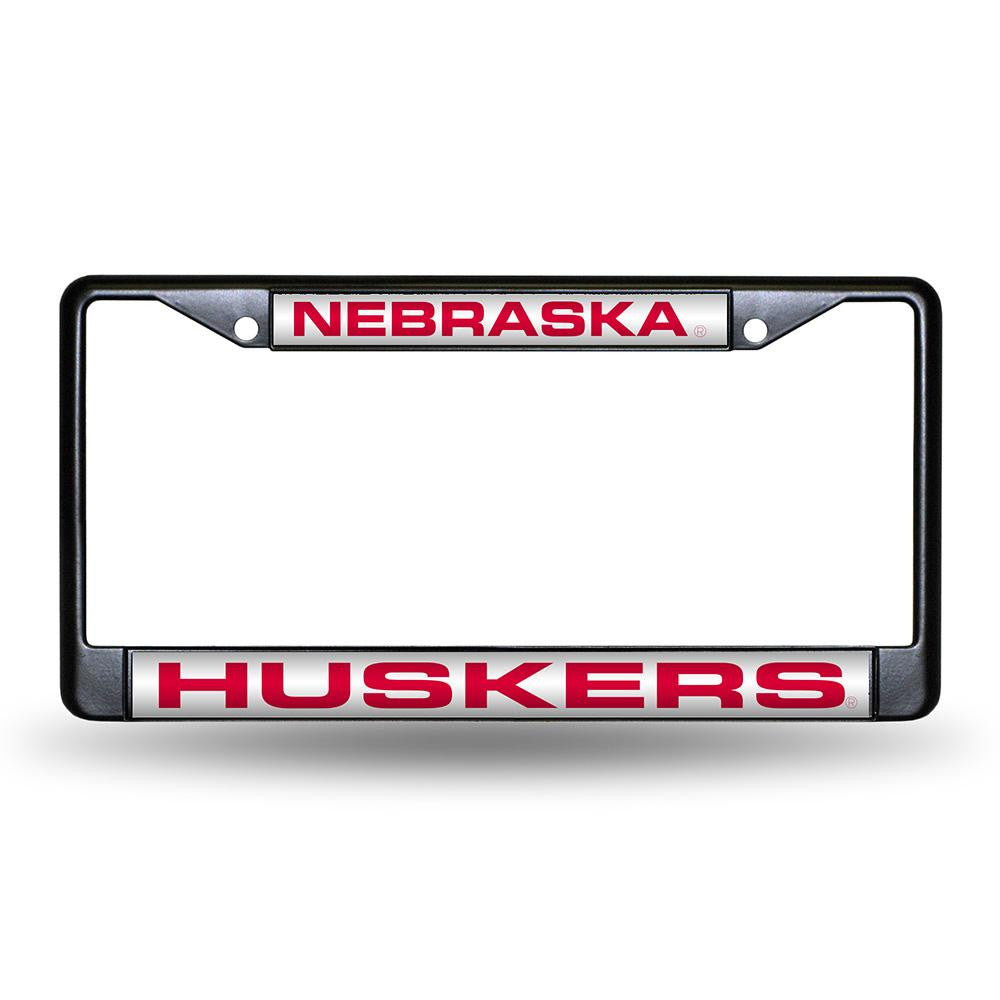 Nebraska Cornhuskers NCAA Laser Cut Black License Plate Frame