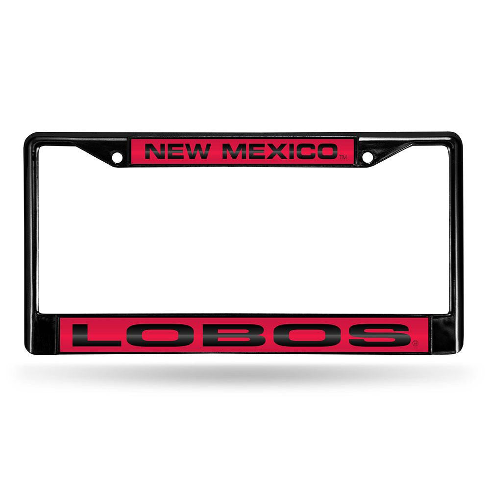 New Mexico Lobos NCAA Black Chrome Laser Cut License Plate Frame