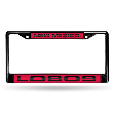 New Mexico Lobos NCAA Black Chrome Laser Cut License Plate Frame