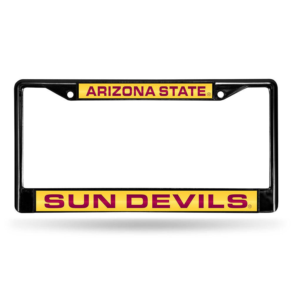 Arizona State Sun Devils NCAA Black Chrome Laser Cut License Plate Frame