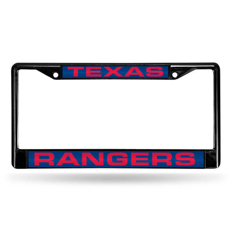 Texas Rangers MLB Laser Cut Black License Plate Frame