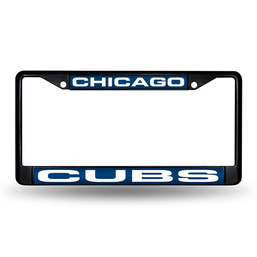 Chicago Cubs MLB Laser Cut Black License Plate Frame