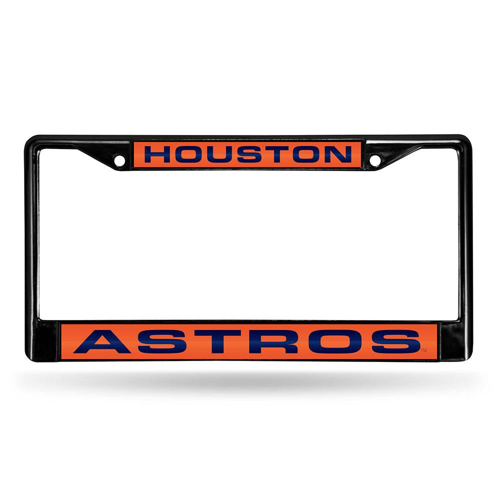 Houston Astros MLB Laser Cut Black License Plate Frame