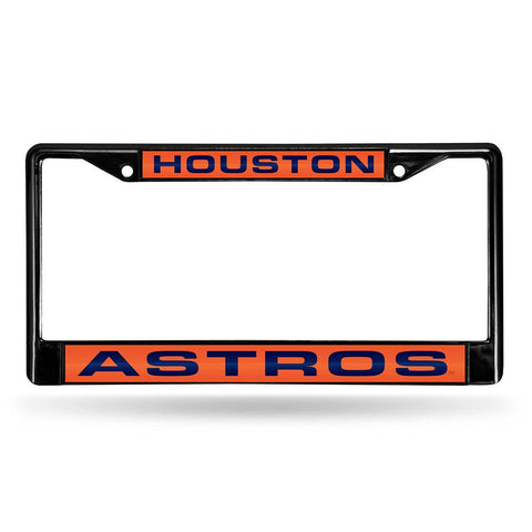 Houston Astros MLB Laser Cut Black License Plate Frame