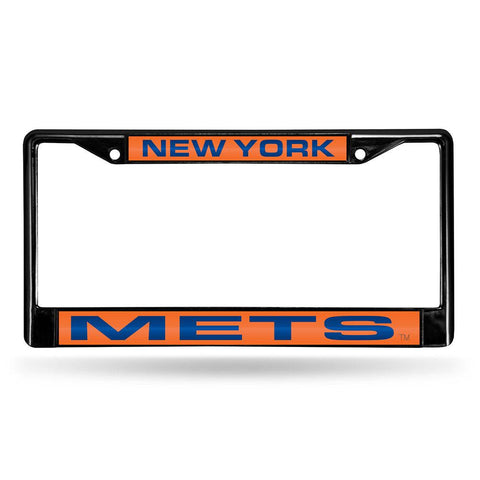 New York Mets MLB Laser Cut Black License Plate Frame