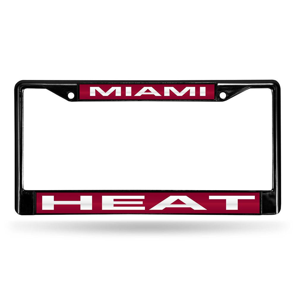 Miami Heat NBA Laser Cut Black License Plate Frame