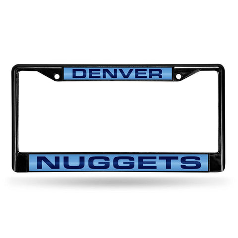 Denver Nuggets NBA Black Chrome Laser Cut License Plate Frame