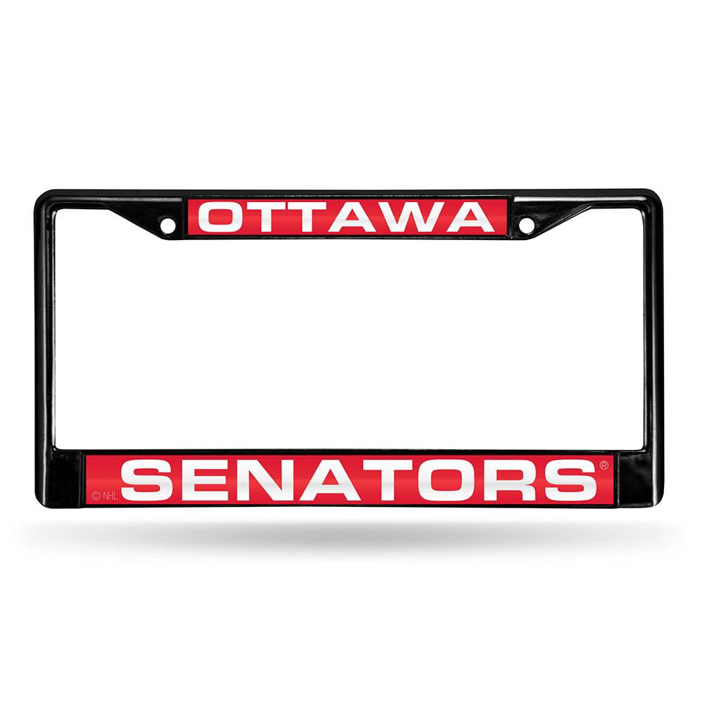 Ottawa Senators NHL Laser Cut Black License Plate Frame