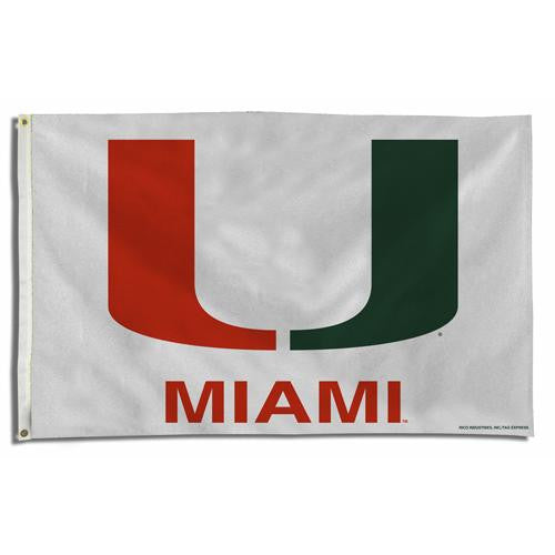 Miami Hurricanes NCAA 3x5 Flag