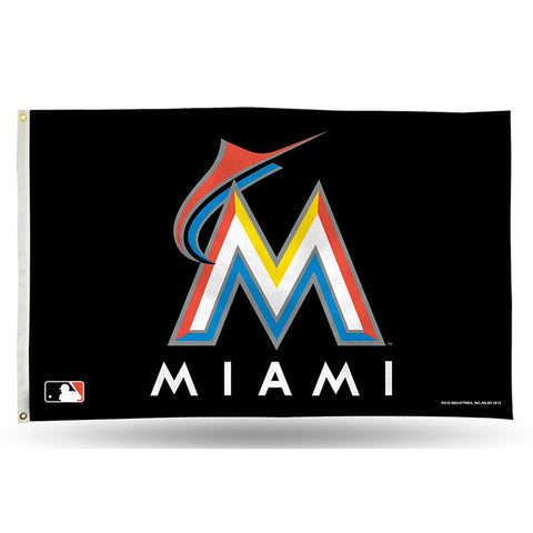 Miami Marlins MLB 3in x 5in Banner Flag