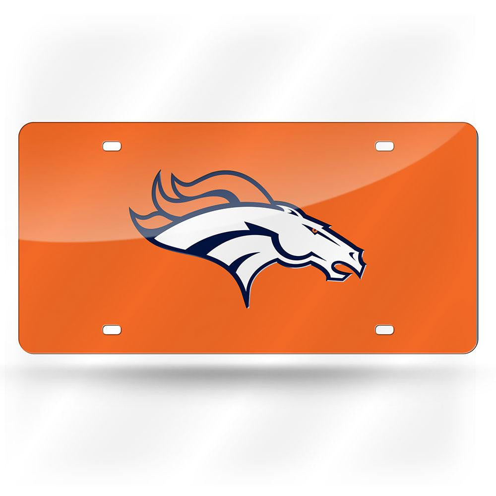 Denver Broncos NFL Laser Cut License Plate Cover Colored