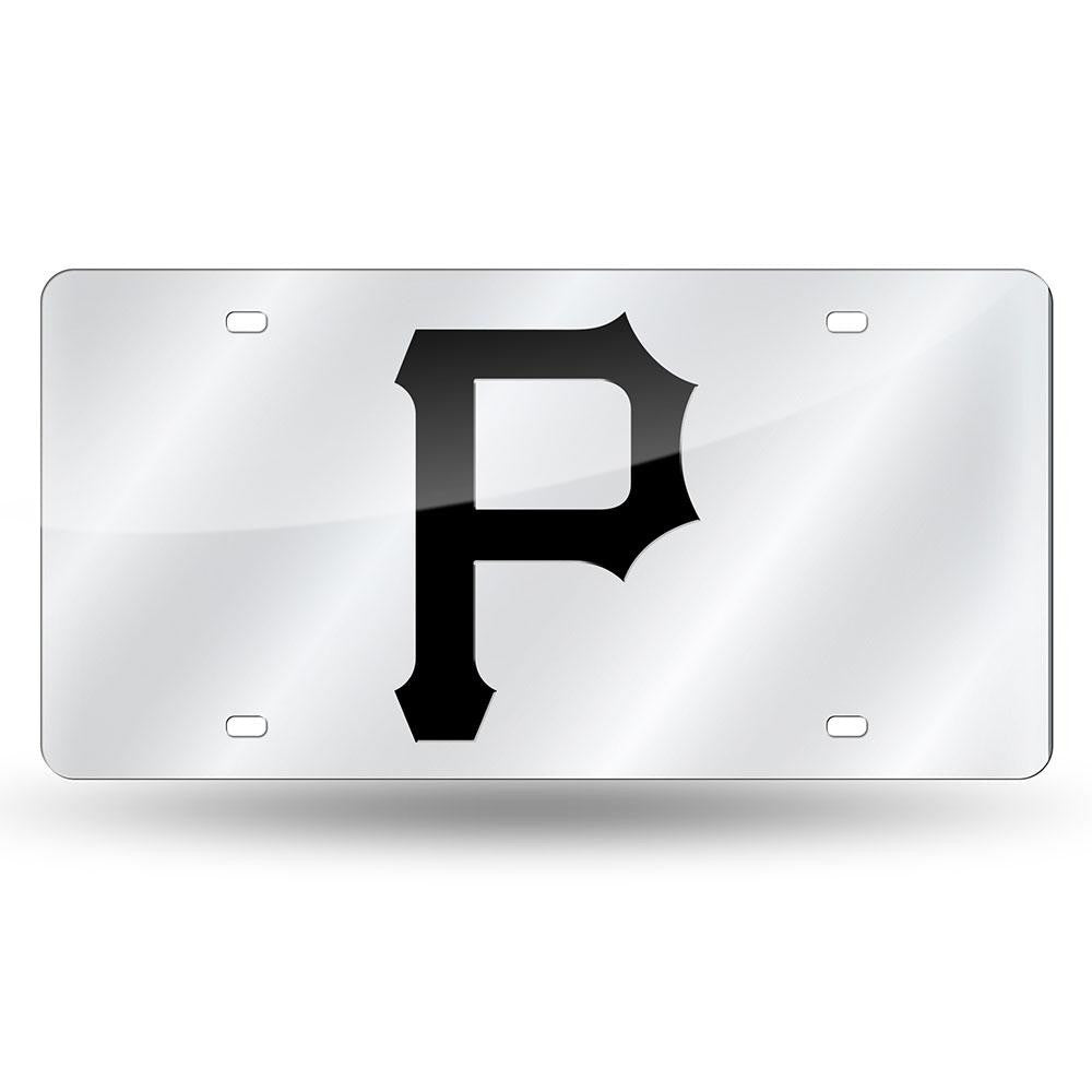 Pittsburgh Pirates MLB Laser Cut License Plate Cover Silver