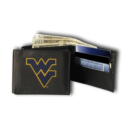 West Virginia Mountaineers NCAA Embroidered Billfold Wallet