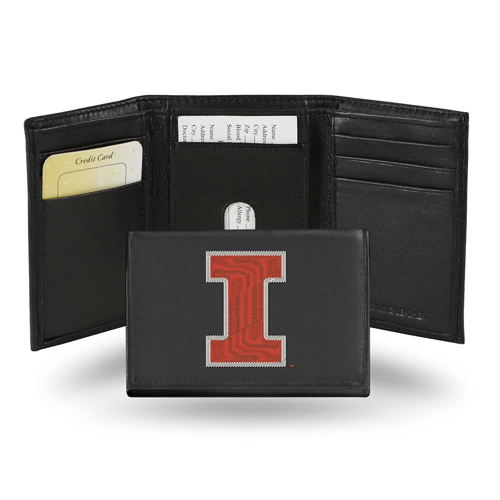 Illinois Fighting Illini  Embroidered Trifold Wallet