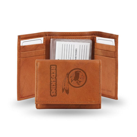 Washington Redskins NFL Tri-Fold Wallet (Pecan Cowhide)