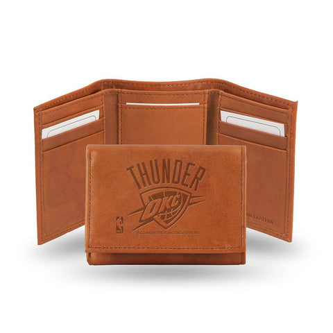 Oklahoma City Thunder  Tri-Fold Wallet (Pecan Cowhide)