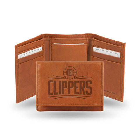 Los Angeles Clippers  Tri-Fold Wallet (Pecan Cowhide)