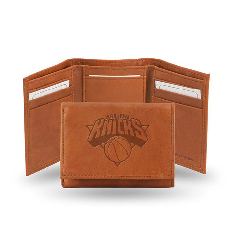 New York Knicks  Tri-Fold Wallet (Pecan Cowhide)