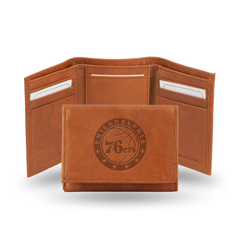 Philadelphia 76ers  Tri-Fold Wallet (Pecan Cowhide)