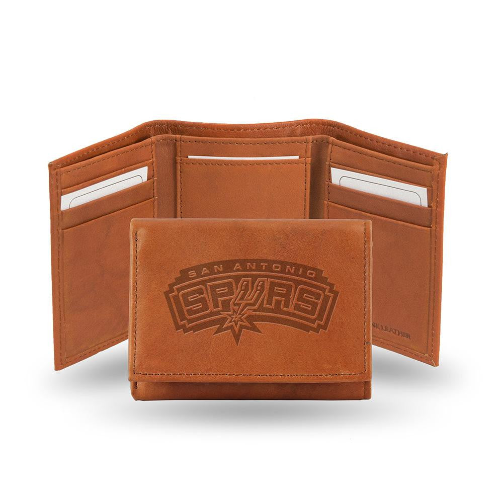 San Antonio Spurs  Tri-Fold Wallet (Pecan Cowhide)