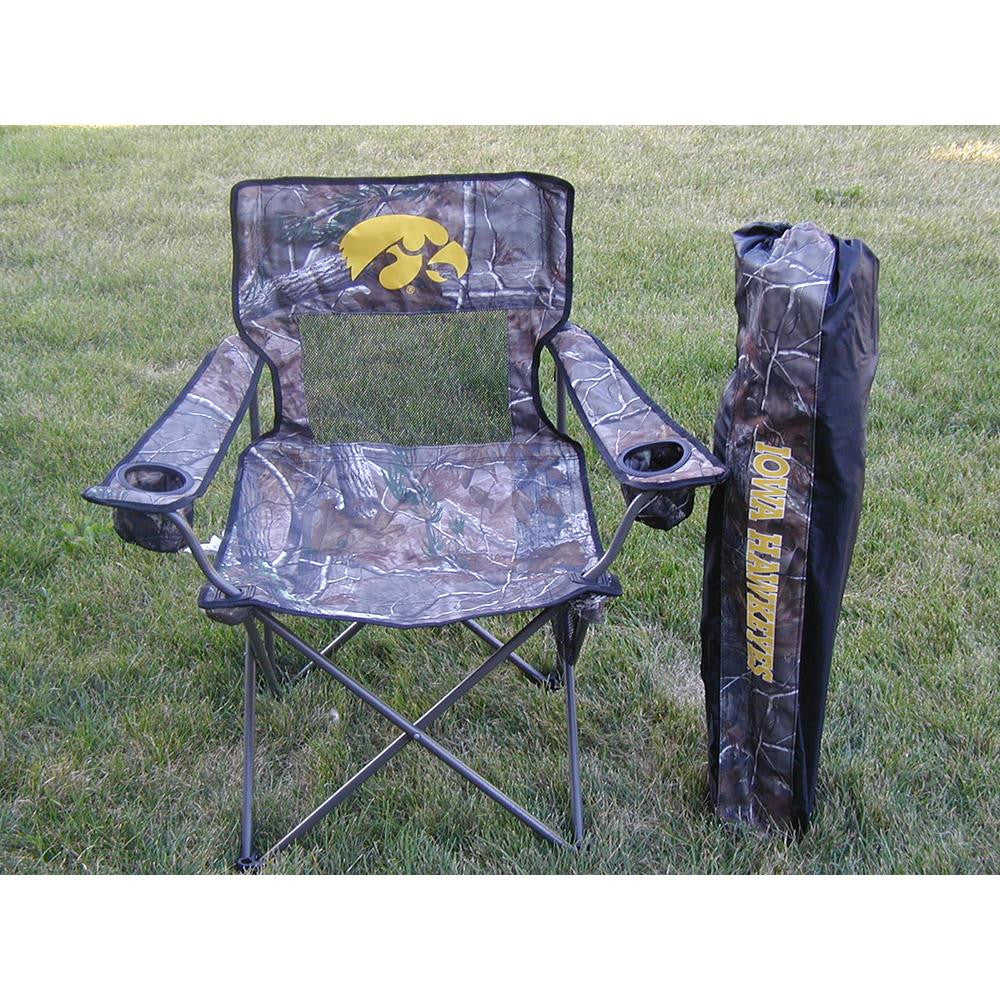 Iowa Hawkeyes NCAA Ultimate Real Tree Camo Adult Tailgate Chair