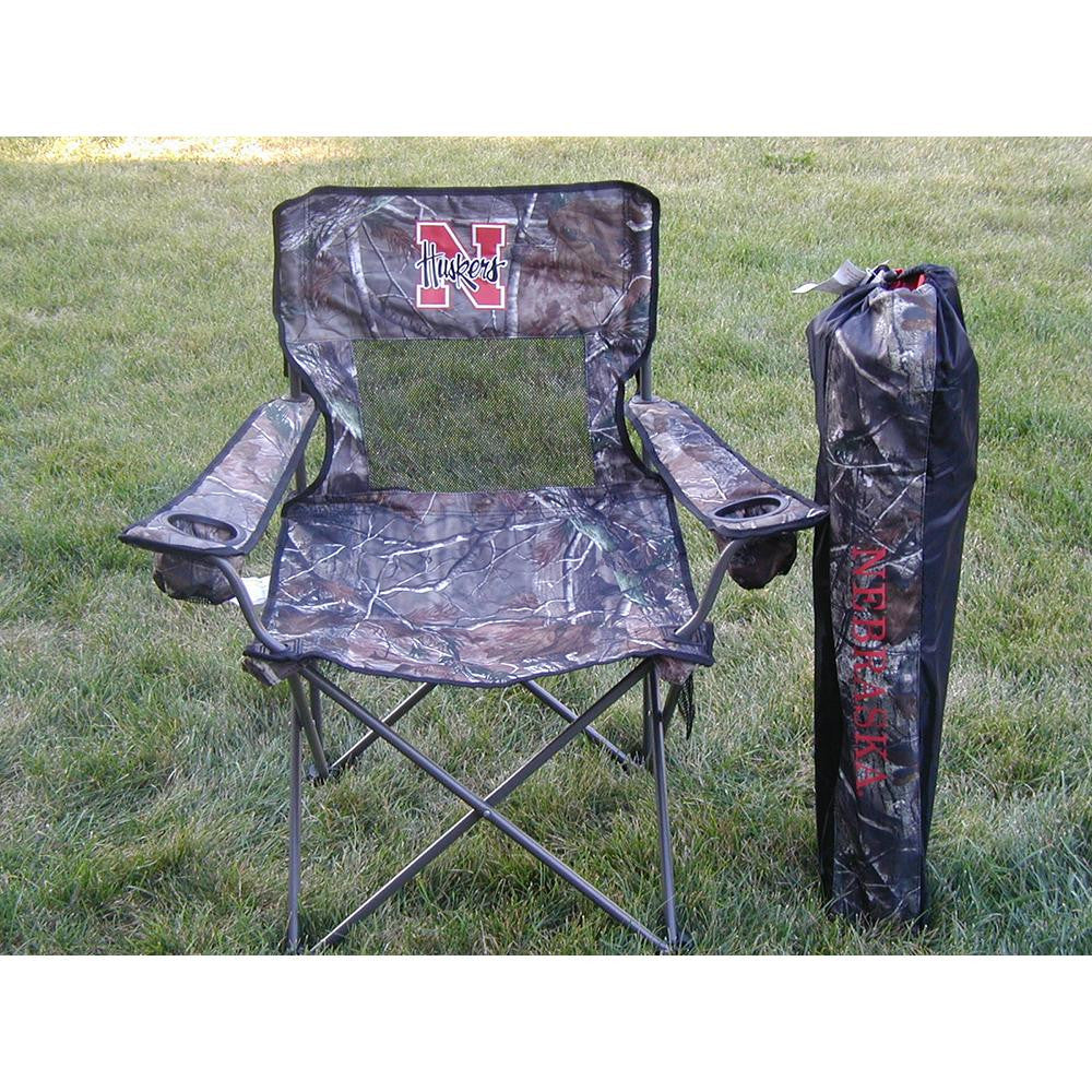 Nebraska Cornhuskers NCAA Ultimate Real Tree Camo Adult Tailgate Chair