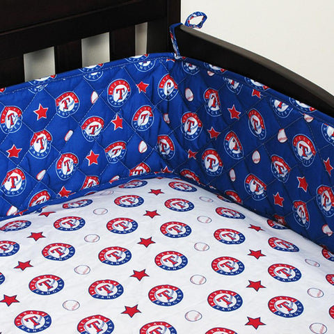 Texas Rangers MLB Micro Fiber Crib Bumper